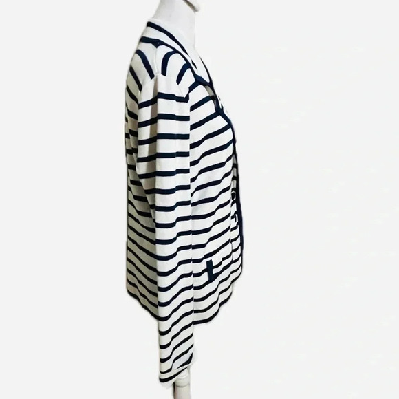 Neiman Marcus blue and white striped blazer large - Picture 2 of 11